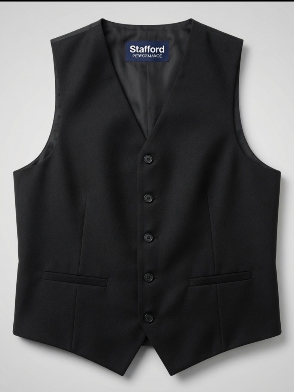 Stafford Performance Black Wool Vest Men’s Large - Excellent Condition/worn once